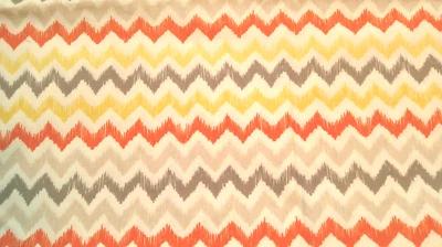 Tela Richloom NUEVO Espiga Grande de Naranja Amarillo Arena Blanco 44" x 36" $4 Foto 1 de 3