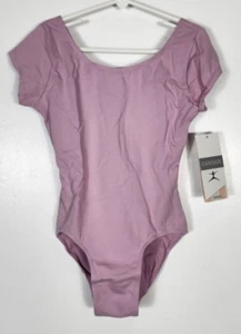 Danskin Dance Girls Size Large (12-14) Lavender Keyhole Cap Sleeve Leotard NWT - Picture 1 of 4