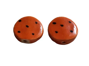 Red and Black Ladybug Large Beads for Jewelry Making Crafts - Picture 1 of 7