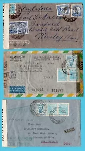 BRAZIL 3 censor air covers 1941-44 S. Paulo, RdJ to USA - Picture 1 of 2