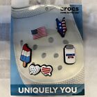NEW Crocs Jibbitz American Flag USA Sunglasses Shoe Charm Authentic Set Of 5