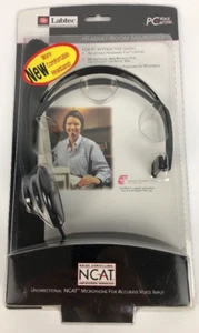 Labtec C-315 Mono Headset with Boom Microphone/8FT Shielded Cord/3.5 MM Plug - Picture 1 of 8