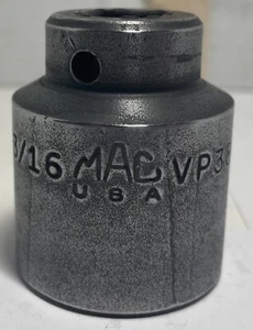 MAC TOOLS  VP386 1/2" DRIVE 1-3/16" SHALLOW IMPACT SAE SOCKET SHALLOW 6-PT. USA - Picture 1 of 3