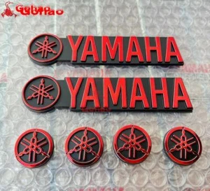 3D RED MOTORCYCLE FUEL GAS TANK FORK EMBLEM FENDER SIDE BADGES FAIRING STIKCER - Picture 1 of 10