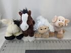 Ganz Webkinz Farm Animals Lot Horse Cow Pig Sheep Stuffed Animal Toy