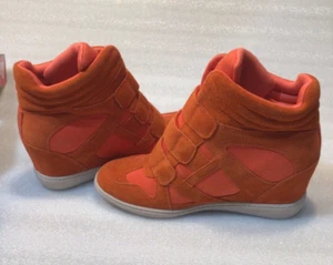 SKECHERS SKCH+3 Raise The Bar Orange Wedges Platform Sneaker Shoes Womens Sz 8.5 - Picture 1 of 8