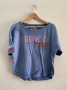 Denver Broncos Touch Alyssa Milano Oversized Short Sleeve T-Shirt Size Small