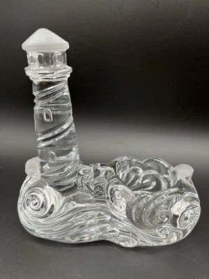 Farol de Cristal Lenox Votivo Castiçal Estatueta Escultura Tcheca - Vintage - Imagem 1 de 4