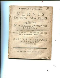 Four 1700's neurophysiology/ neurosurgery doctoral dissertations - Picture 1 of 5