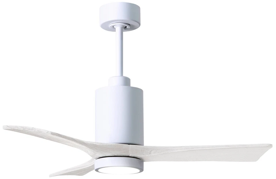 42" Matthews Patricia-3 Gloss Matte White LED Ceiling Fan with Remote - Image 1 of 1
