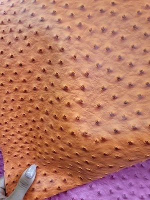 DIVASTYLETEXTILES Chestnut ostrich faux vinyl Marine grade UV resistance waterproof Fabric