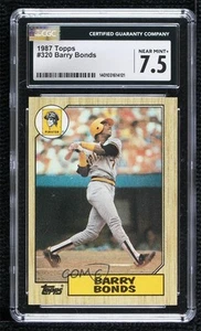 1987 Topps Barry Bonds #320 CGC 7.5 Rookie RC - Picture 1 of 3