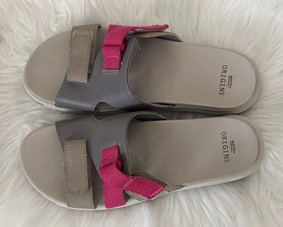 Sandalias deportivas de gamuza Earth Origins Vara gris/beige/rosa intenso. 9 Foto 1 de 4