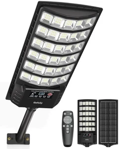 Solar Street Lights Outdoor, 6500K Commercial Parking Lot Light Dusk to Dawn,... - Picture 1 of 7