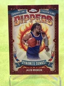 Jalen Brunson SSP 2024-25 Topps Chrome #D-14 DIPPERS Case Hit! - New York Knicks - Picture 1 of 2
