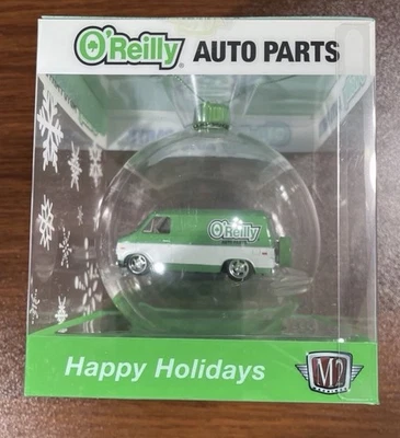 M2 Machines O'Reilly Auto Parts 2025 Christmas Ornament 1976 Chevy G10 Van - Image 1 of 2