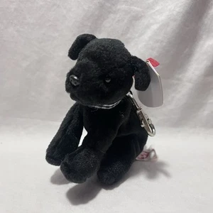 Ty Beanie Baby LUKE the Dog Keychain Metal Key Hook Stuffed Toy - Picture 1 of 3