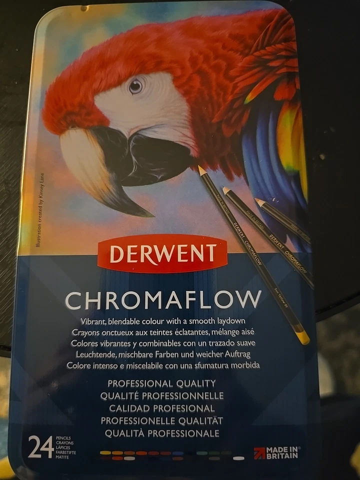 Juego de 24 lápices de colores Chromaflow ideales para regalos navideños núcleo de 4 mm de ancho M Foto 1 de 2