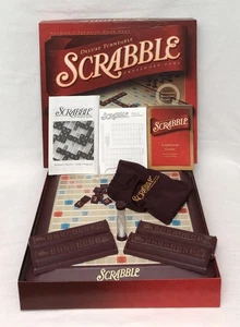 SCRABBLE DELUXE EDITION: Plattenspieler/Drehbrettspiel Hasbro 2001 KOMPLETT! - Bild 1 von 13