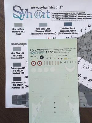 Décalcomanies Maquette Avion 1:72 Mirage 2000 - Photo 1/4