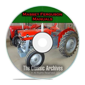 Massey Ferguson Shop Service Manuals, MF35 MF135, MF150, MF165, 34 total, CD F53 - Picture 1 of 1