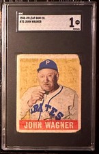SGC 1 - 1948-49 Leaf Gum Co. #70 John Honus Wagner HOF Pirates