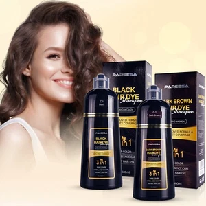 Hair Dye Shampoo 3 in 1 Hair Shampoo Instant Hair Dye Herbal Shampoo - Picture 1 of 7