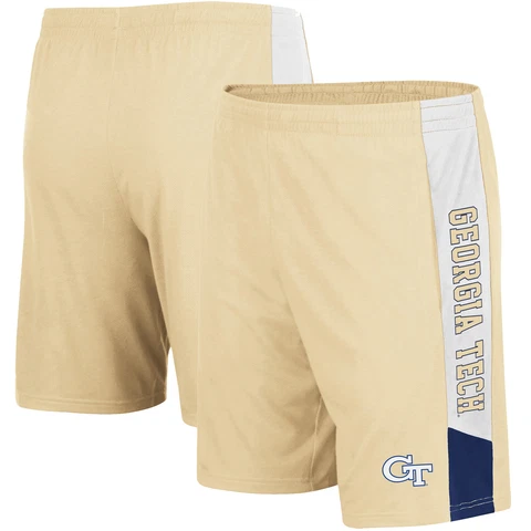 Men's Colosseum Gold Georgia Tech Yellow Jackets Wonkavision Shorts Cover