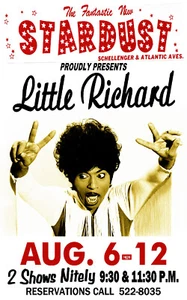 LITTLE RICHARD 1970 STARDUST CLUB Wildwood NJ Poster POLE SIGN - Picture 1 of 4