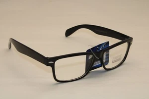 NEW 1950's Vintage Style Black Frame Clear Lens UV protection Glasses NWT 9427 - Picture 1 of 4