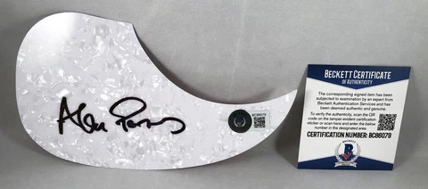 Alan Parsons Signed Acoustic PickGuard Beckett BAS COA Cover