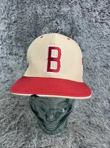 Boston Red Sox Men Baseball Hat Cap Snapback Bat Plane Logo Boombah Brand Cream - Picture 1 of 14