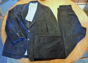 Vtg 70s Haggar Mens 2-Pc Corduroy Suit 40 Jacket, Wide Leg Pant 34X27 USA Made - Picture 1 of 24