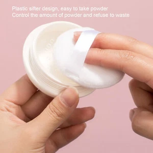 Makeup Powder Container Refillable Empty Loose Powder Box With Powder Puff - Picture 1 of 12