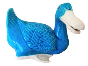 Vintage Cobalt Blue Duck Goose Ornament Figurine 15cms - Picture 1 of 12