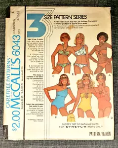 McCall's Carefree Pattern 6043 Misses' Set Badeanzüge Gr. 14-16-18 - Neu - Bild 1 von 4