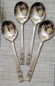 Krönungsmuster von Oneida Community Versilbert 4er Set Gumbo Suppenlöffel - Bild 1 von 6