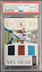 Cam Newton🔥50/99 PLAYER WORN RC-PSA 10 POP 1🔥 2011 Panini National Treasures - Picture 1 of 2