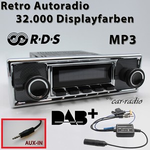 Retrosound Motor-1DAB Becker Black Design Retro Car Stereo DAB+ Complete Set Radio