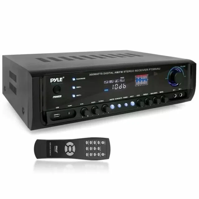Pyle 300W Digital Stereo Receiver System USB/SD Memory Readers PT390AU NEW - Image 1 of 4