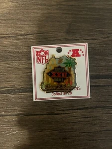 Vintage NFL Super Bowl XXII Enamel Lapel Pin - Redskins/Commanders v Broncos - Picture 1 of 2