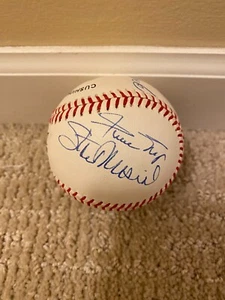 Willie Mays Hank Aaron Pete Rose Lou Brock Stan Musial 3000 Hits Signed Baseball - Picture 1 of 6
