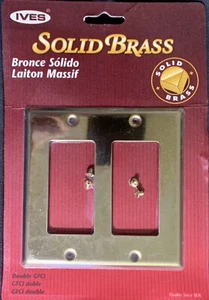 Ives Doppio CFCI in Ottone Massello (da utilizzare con interruttori a bilanciere o CFCI - Foto 1 di 2