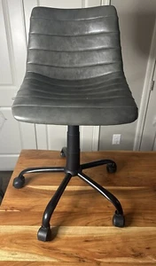 Furniture Zane Channeled Office Chair, Dark Grey S12 - Picture 1 of 16