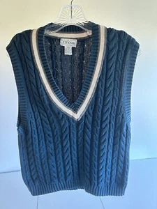 IZOD Herren Pullover türkis V-Ausschnitt Weste Größe M - Bild 1 von 3