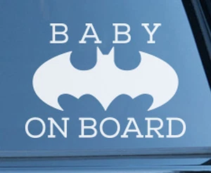 Batman Baby on Board Sign Sticker Safety Car Window Funny Decal - Picture 1 of 2