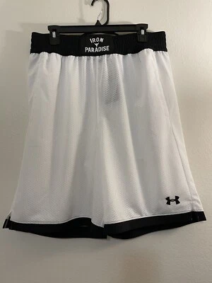 Pantalones cortos Under Armour Project Rock Iron Paradise blancos para hombre talla L nuevos con etiquetas 1361618-100 Foto 1 de 4