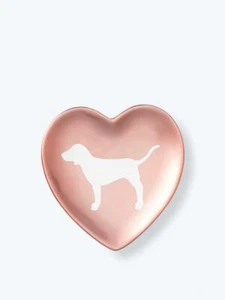 New Victorias Secret PINK Dog Pink Heart Trinket Dish - NWT - Great Gift - Picture 1 of 2