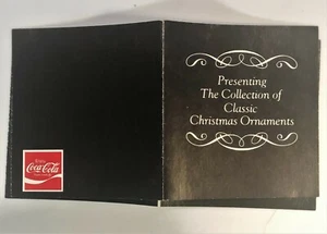 Vintage Coca Cola Coke Classic Santa Christmas Ornament Pamphlet Advertising - Picture 1 of 5