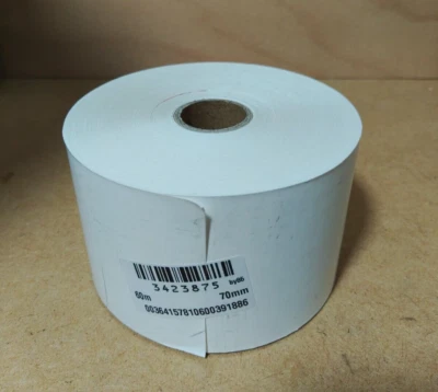 Papier Etiketten Thermodirekt 70 mm breit Kern 25,4 mm 60 Meter pro Rolle Endlos - Bild 1 von 3